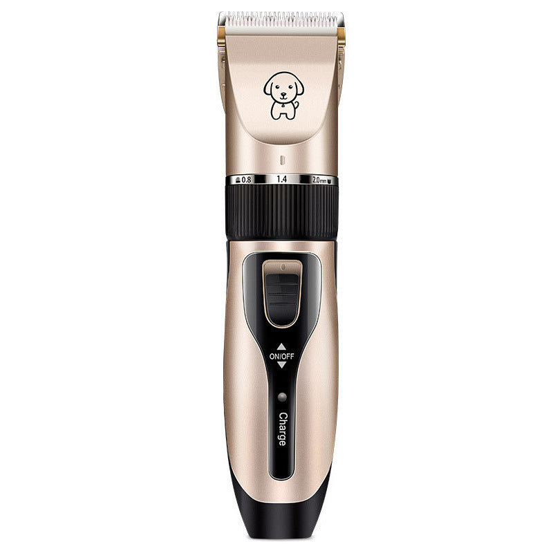 Pet grooming clipper with brand logo