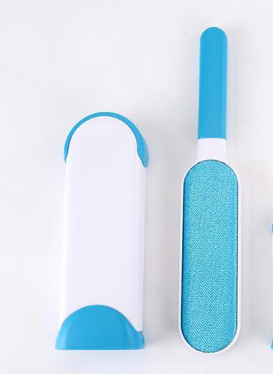 Blue and white pet grooming tool