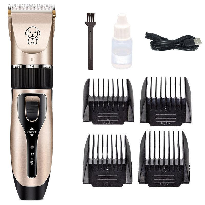 Pet grooming clipper set with attachments