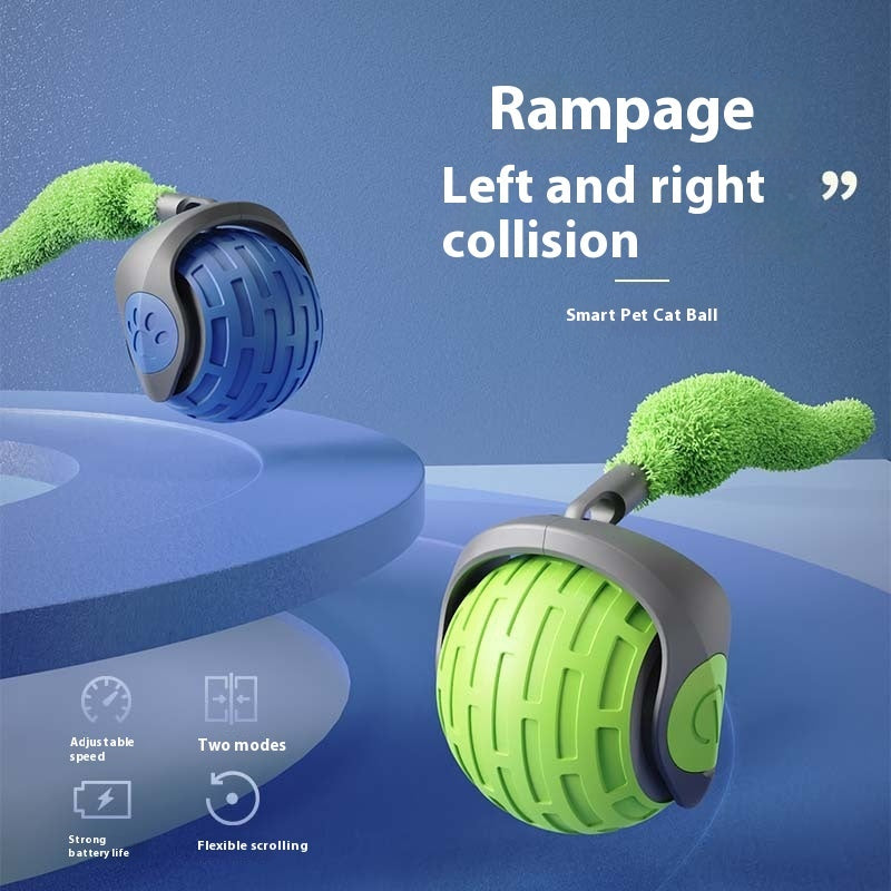 Interactive Cat Toy Ball – Smart Electric Rolling Teaser, USB Rechargeable Automatic Play Toy for Kittens & Pets