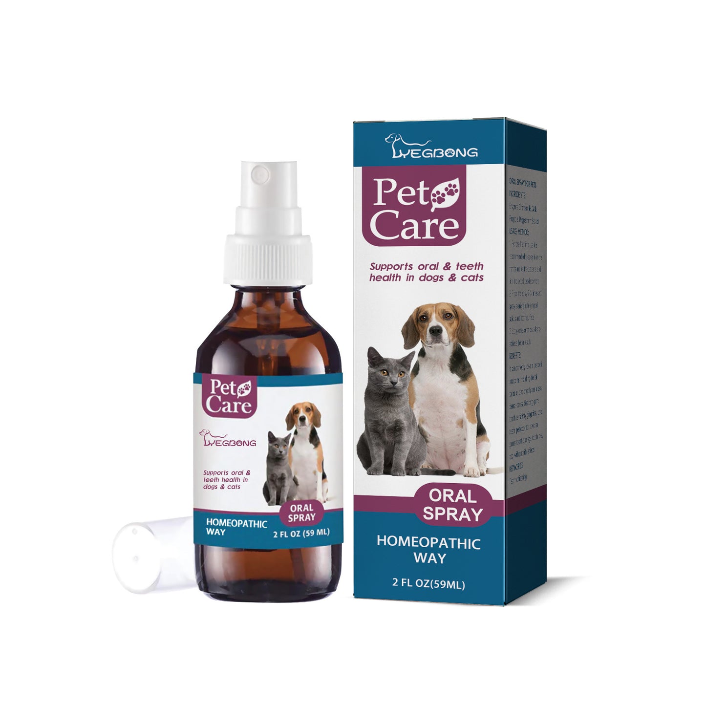 Pet Care Oral Spray bottle and packaging