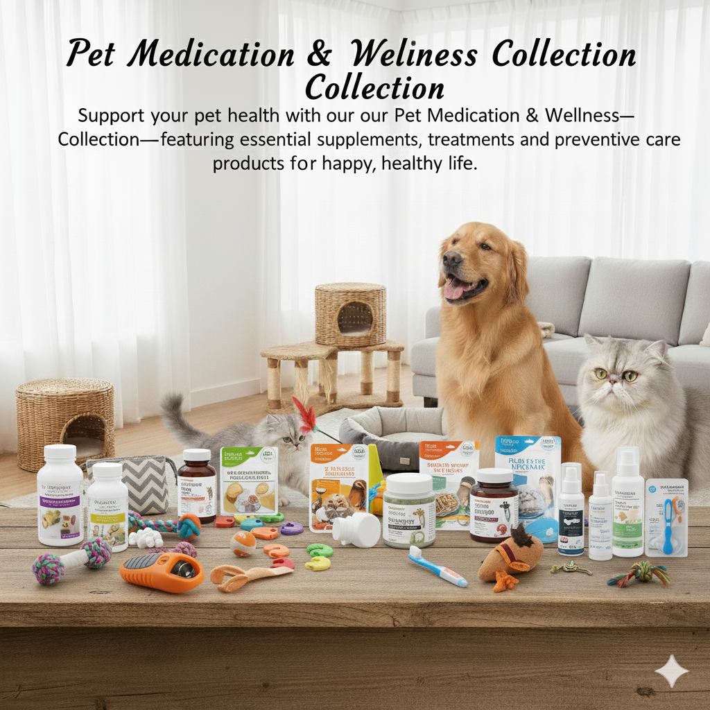 pet medications, vitamins, supplements, and preventive care