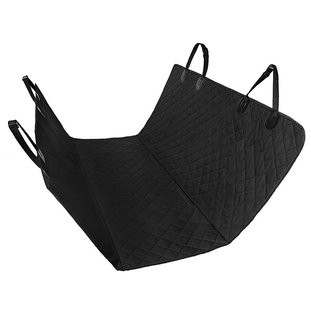 Dog Car Seat Cover with Mesh Window – Pet Carrier Hammock, Safety Protector Back Seat Mat with Zipper & Pocket for Travel