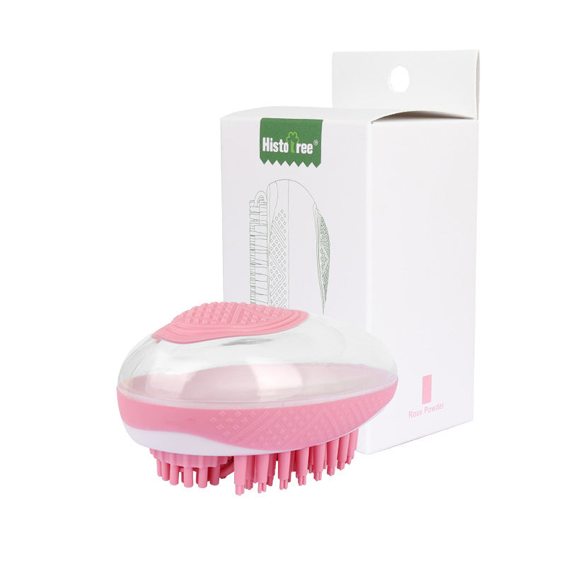 2-in-1 Dog & Cat Bath Brush | Soft Silicone Grooming & Massage Comb for Pets