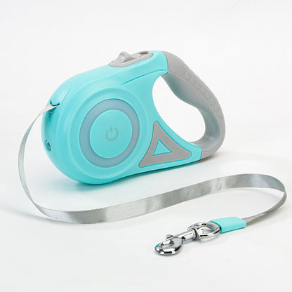 Retractable Dog Leash with Collar & Spotlight – Automatic Pet Traction Rope for Small & Medium Dogs