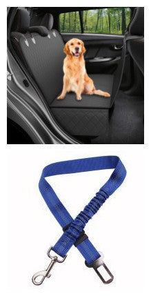 Dog Car Seat Cover with Mesh Window – Pet Carrier Hammock, Safety Protector Back Seat Mat with Zipper & Pocket for Travel