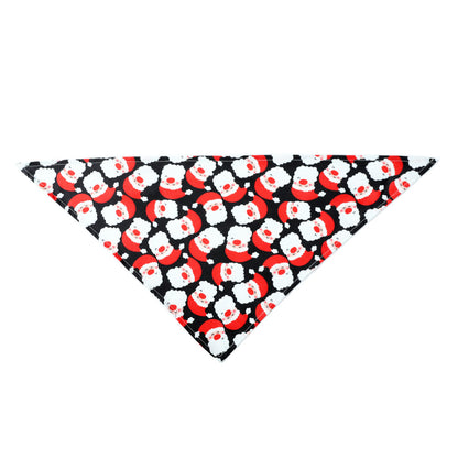 Dog bandana with Santa Claus pattern on a white background