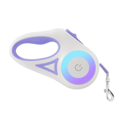 Retractable Dog Leash with Collar & Spotlight – Automatic Pet Traction Rope for Small & Medium Dogs