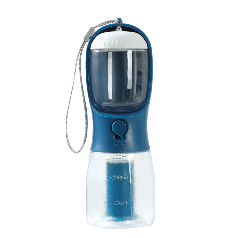 3-in-1 Dog Water Bottle with Food Container & Waste Bag Holder – Portable Multi-Functional Pet Travel Cup