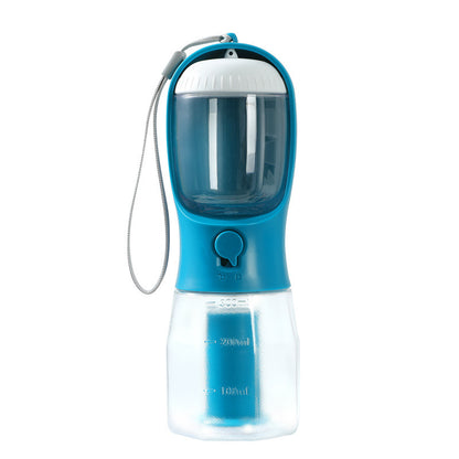 3-in-1 Dog Water Bottle with Food Container & Waste Bag Holder – Portable Multi-Functional Pet Travel Cup