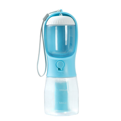 3-in-1 Dog Water Bottle with Food Container & Waste Bag Holder – Portable Multi-Functional Pet Travel Cup