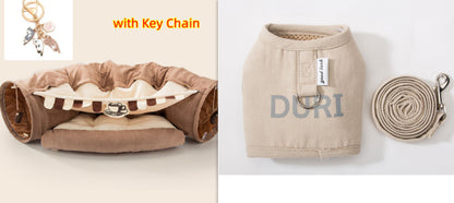 Collapsible Cat Tunnel Bed – Durable, Washable Play Tunnel with Cozy Cushion for Cats