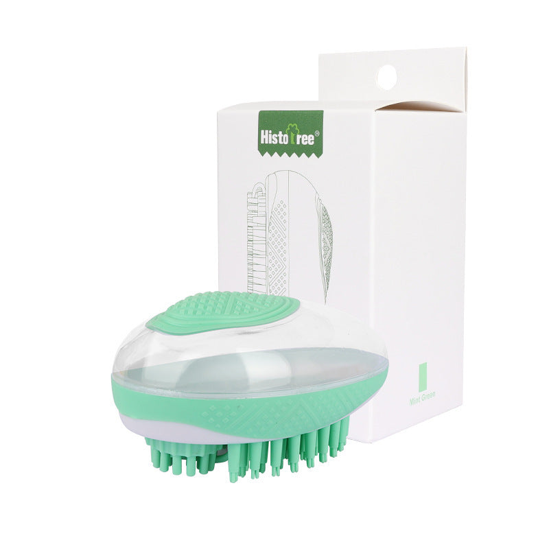 2-in-1 Dog & Cat Bath Brush | Soft Silicone Grooming & Massage Comb for Pets