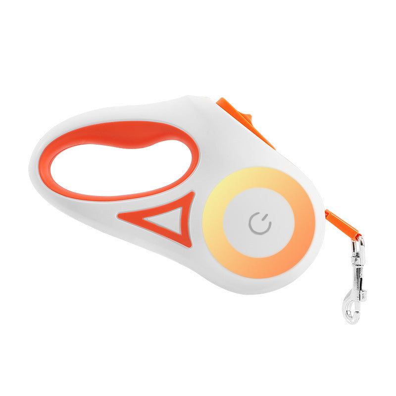 Retractable Dog Leash with Collar & Spotlight – Automatic Pet Traction Rope for Small & Medium Dogs