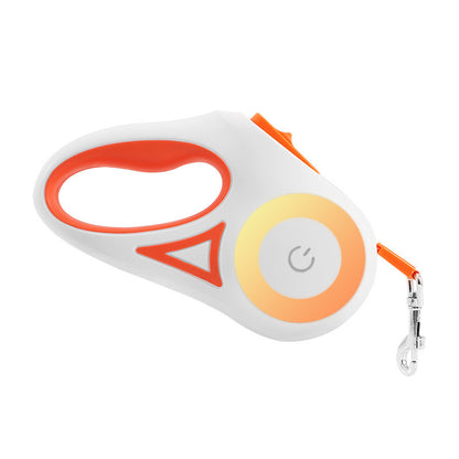 Retractable Dog Leash with Collar & Spotlight – Automatic Pet Traction Rope for Small & Medium Dogs