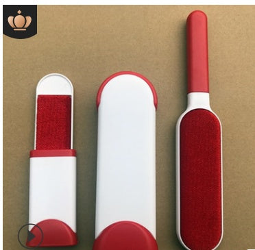 Three red and white cleaning brushes