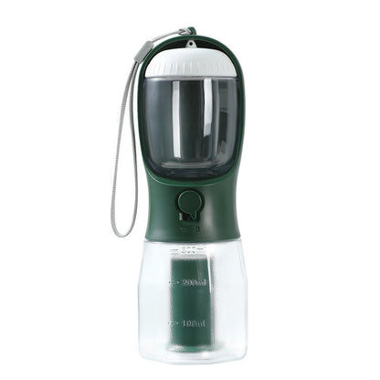 3-in-1 Dog Water Bottle with Food Container & Waste Bag Holder – Portable Multi-Functional Pet Travel Cup