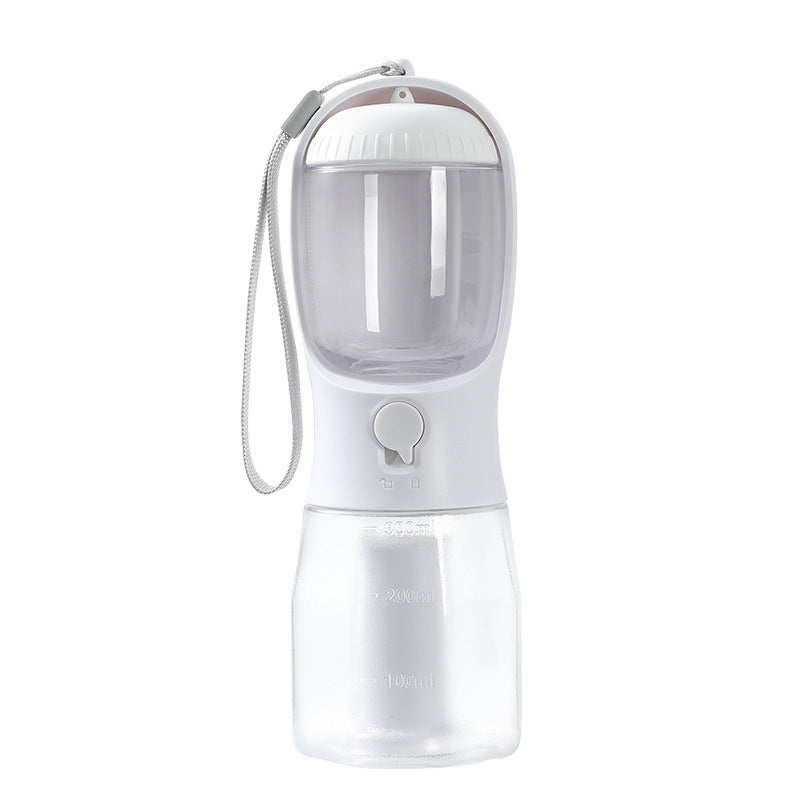 3-in-1 Dog Water Bottle with Food Container & Waste Bag Holder – Portable Multi-Functional Pet Travel Cup