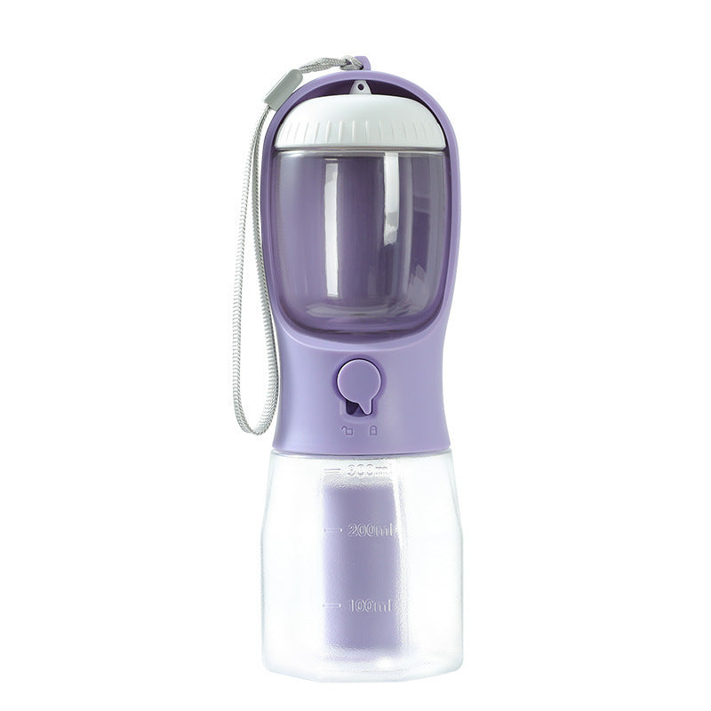 3-in-1 Dog Water Bottle with Food Container & Waste Bag Holder – Portable Multi-Functional Pet Travel Cup