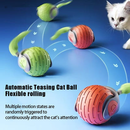 Interactive Cat Toy Ball – Smart Electric Rolling Teaser, USB Rechargeable Automatic Play Toy for Kittens & Pets