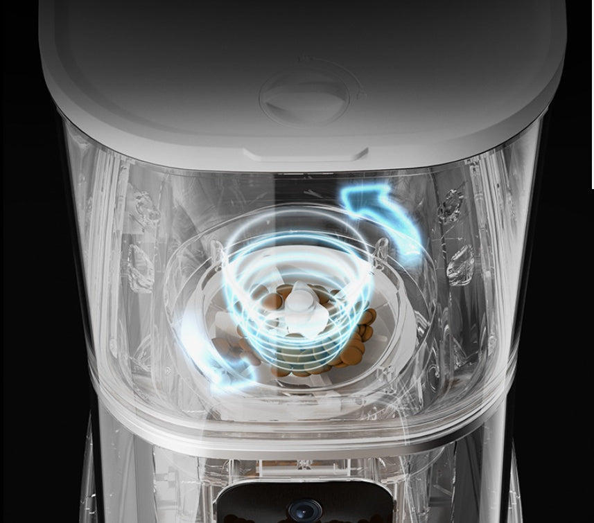 Close-up of a blender with a clear container on a black background